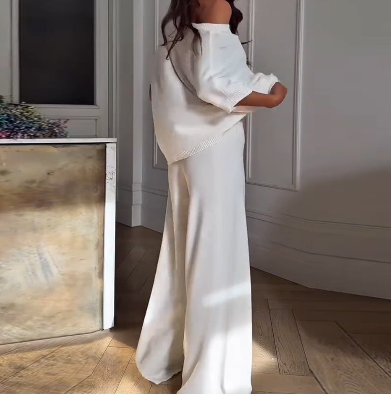 🔥Sommer-Neuankünfte🔥Damen-Freizeit-Zweiteiler: One-Shoulder-Oberteil & Hose