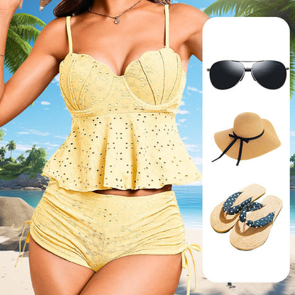 👙🌊Zweiteiliger Bügel-Neckholder-Bikini für Damen