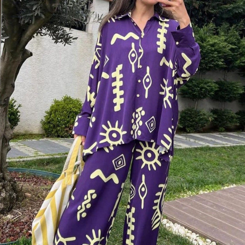 🔥🌸Modisches bedrucktes zweiteiliges Set für Damen