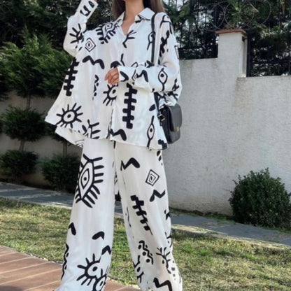 🔥🌸Modisches bedrucktes zweiteiliges Set für Damen