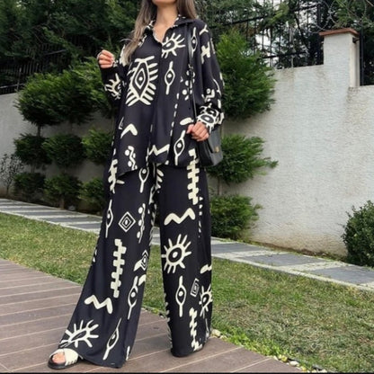 🔥🌸Modisches bedrucktes zweiteiliges Set für Damen