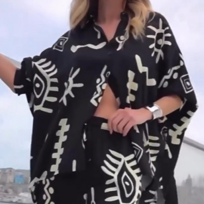 🔥🌸Modisches bedrucktes zweiteiliges Set für Damen