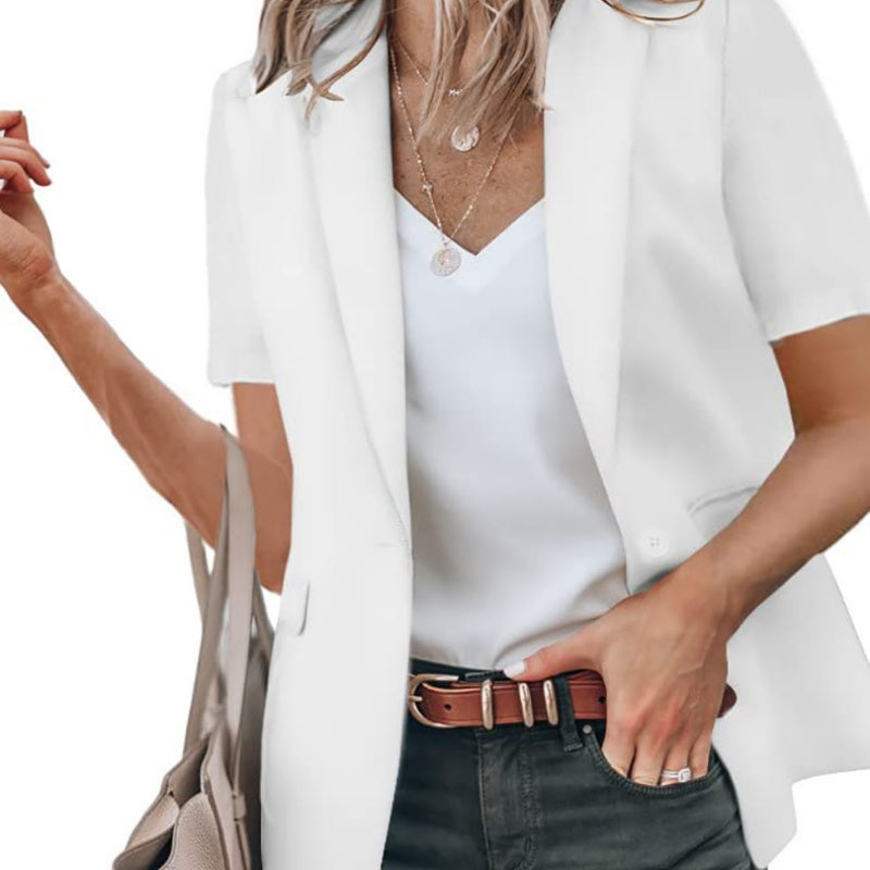 🩷🌸Women's Stylish Casual Short Sleeve Blazer