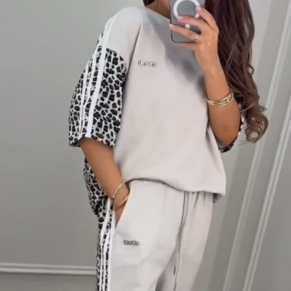 🌺2025 Neu eingetroffen - 50% OFF🌺Leopard Print Patchwork Sweatshirt