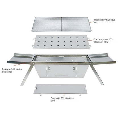 🔥🔥Klappbarer Edelstahl-Grill für draußen