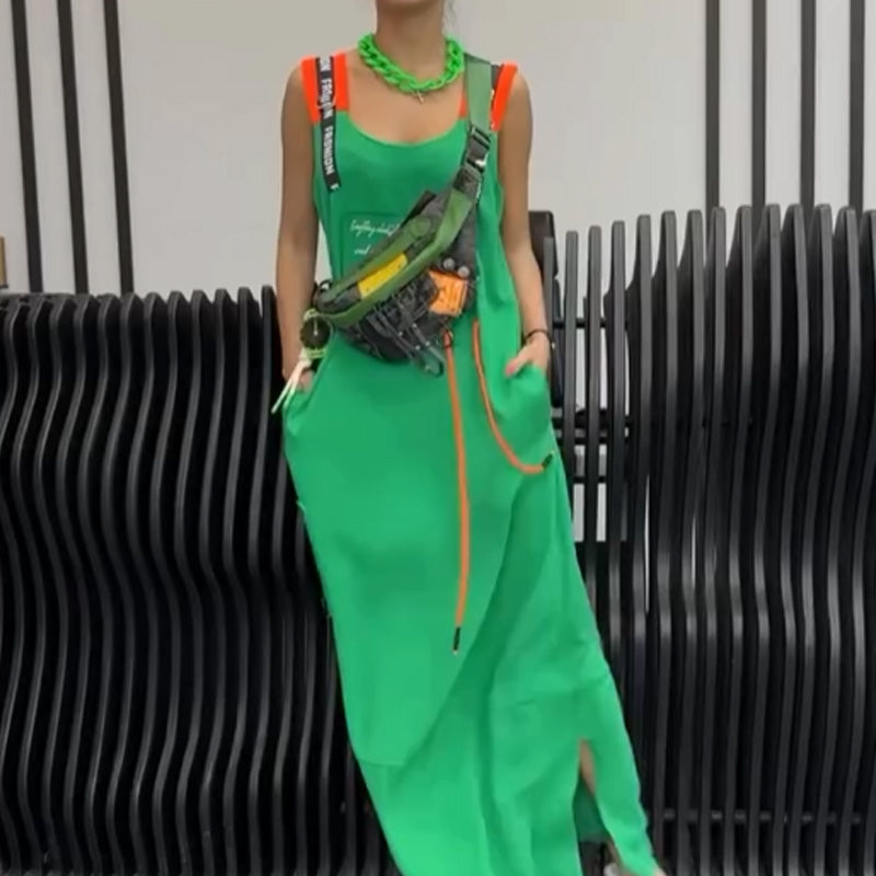 💥Lässiges, ärmelloses Kleid mit Print für Damen