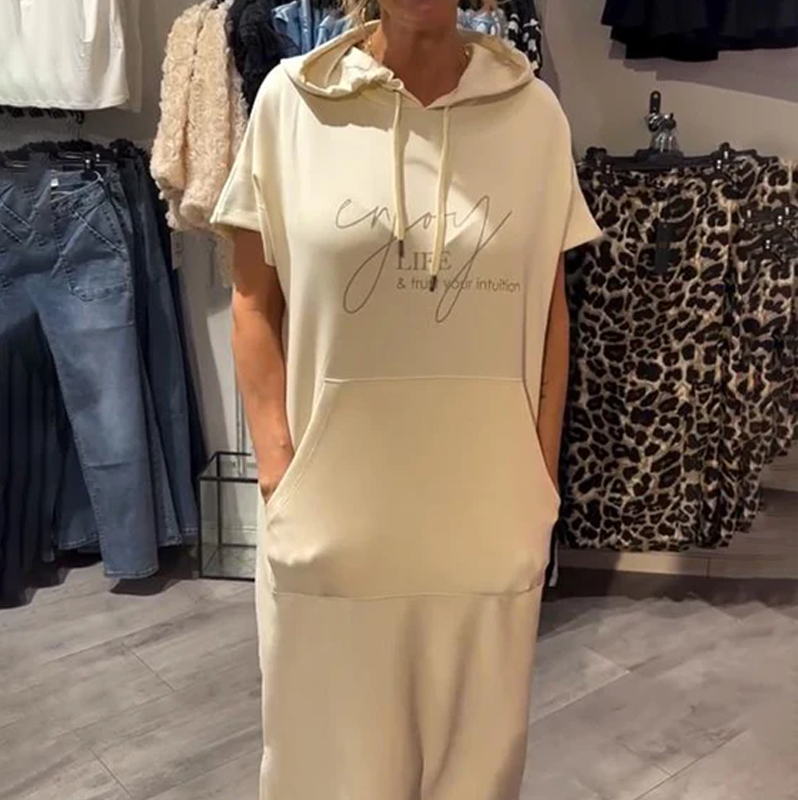 🌸💐Damenkleid mit kurzen Ärmeln und Kapuze🚀Kaufen Sie 2 und erhalten Sie kostenlosen Versand🚀