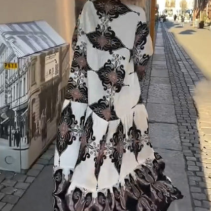 Elegante, bedruckte, lockere, fließende Kleider für Damen