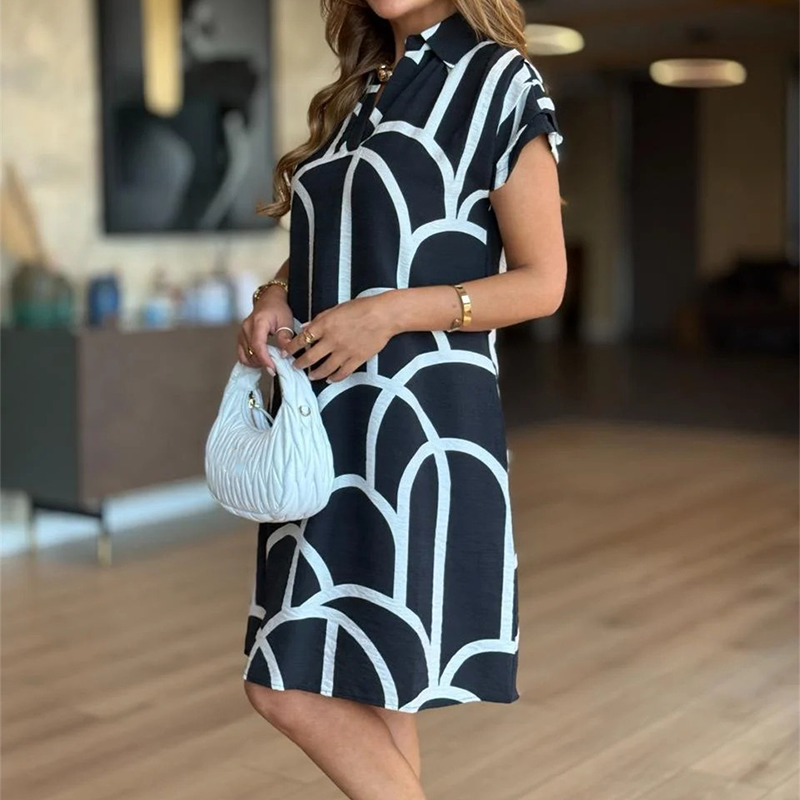 2025 Neues Design💕🎁Charmantes Damenkleid mit lockerem Schnitt und Print