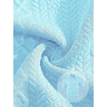 👑🔥Herren-Zweiteiler mit Rautenstruktur: Kurzarmhemd mit Kragen & Shorts mit Kordelzug