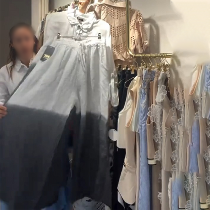 2-teiliges Set aus langem Hemd und Hose mit weitem Bein für Damen