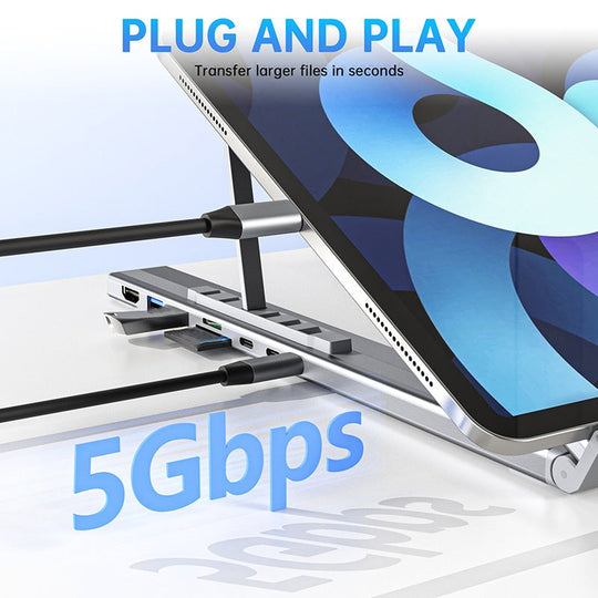 🔥Limited Time Promotion 49% OFF💥Limited-time offer-USB-C Docking Station Laptop Stand with 4K HDMI