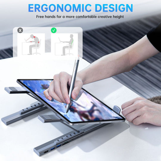 🔥Limited Time Promotion 49% OFF💥Limited-time offer-USB-C Docking Station Laptop Stand with 4K HDMI