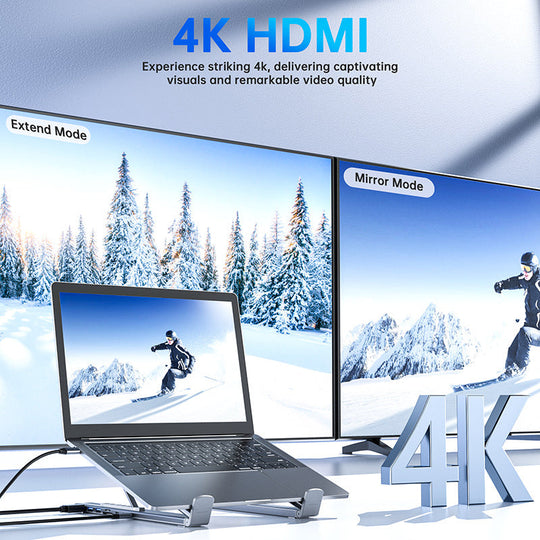 🔥Limited Time Promotion 49% OFF💥Limited-time offer-USB-C Docking Station Laptop Stand with 4K HDMI