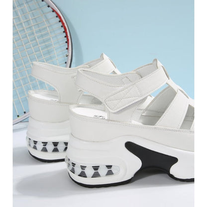 🌸💐Damen-Sandalen für den Sommer mit geschlossenem Zehenbereich, Klettverschluss und dicker Sohle