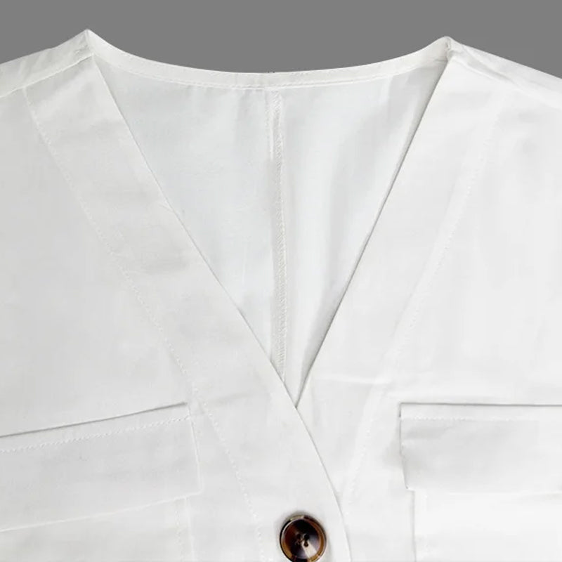 💃🌟Modischer, lockerer Jumpsuit mit V-Ausschnitt für Damen