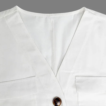 💃🌟Modischer, lockerer Jumpsuit mit V-Ausschnitt für Damen