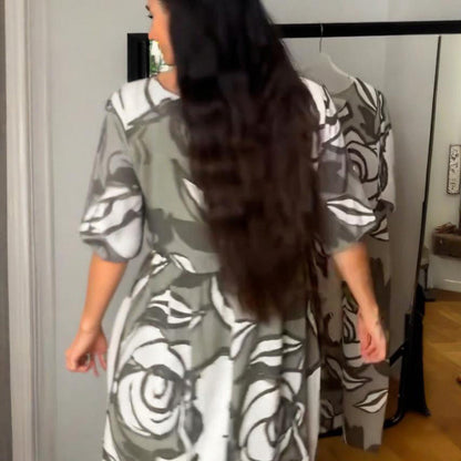 💃🏻Women's Casual Floral Print Round Neck Dress