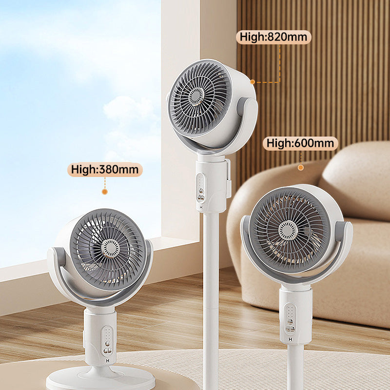 Motor Standventilator, 20dB sehr leiser Ventilator, 30m Wurfweite, 2465m³/h Luftvolumen, Fan mit Fernbedienung &amp; Kühlung