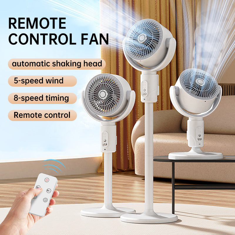Motor Standventilator, 20dB sehr leiser Ventilator, 30m Wurfweite, 2465m³/h Luftvolumen, Fan mit Fernbedienung &amp; Kühlung