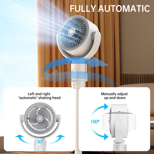 Motor Standventilator, 20dB sehr leiser Ventilator, 30m Wurfweite, 2465m³/h Luftvolumen, Fan mit Fernbedienung &amp; Kühlung