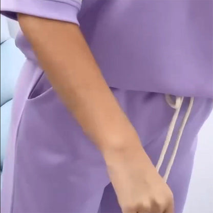 ⏳Zeitlich begrenztes Angebot⏰ Damen Casual Top & Hose in Uni-Farben