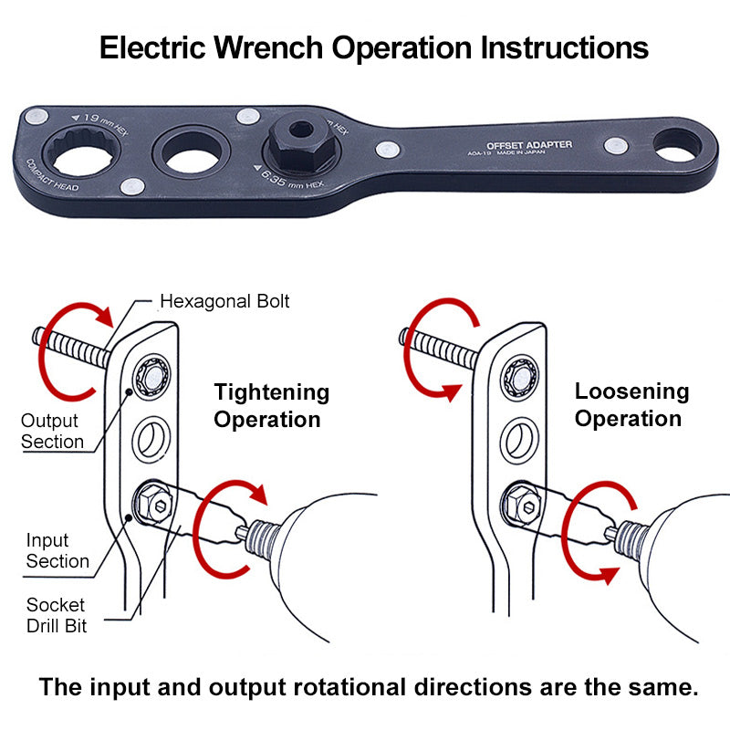 19 mm Abweichungsadapter mit 17/21 mm Sockets