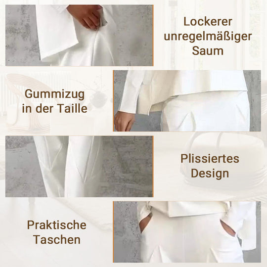 🔥2-teiliges Set mit langärmeligem Oberteil mit Rundhalsausschnitt ＆ Hose