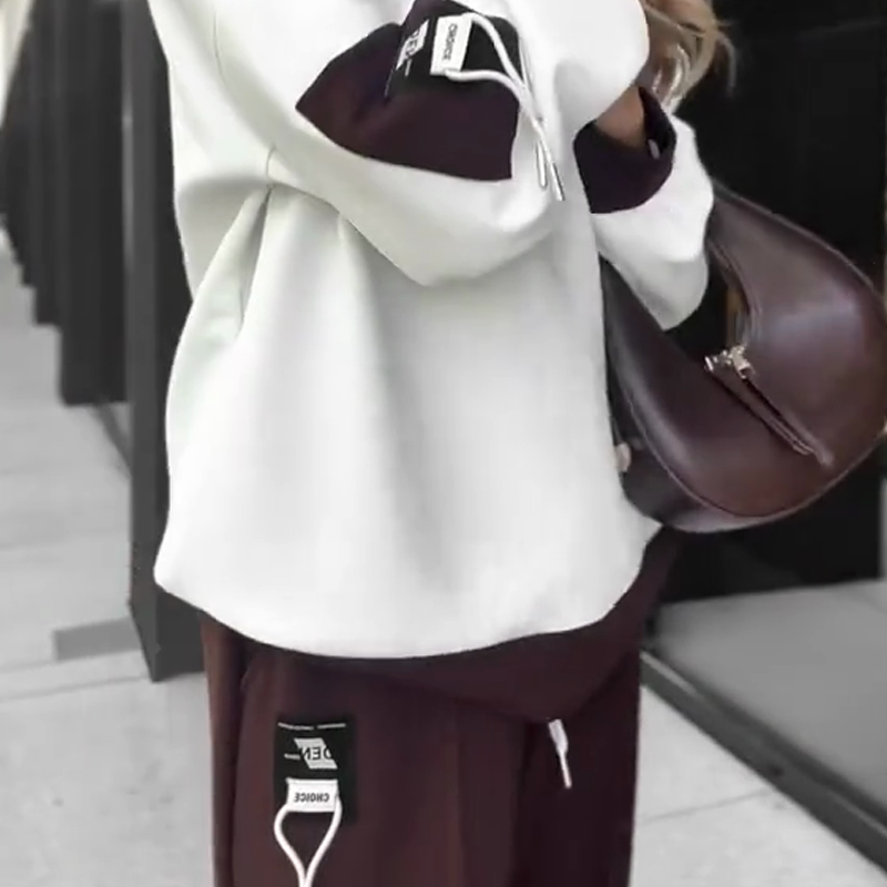 Color-Block Pullover Hoodie & Jogger Pants Set