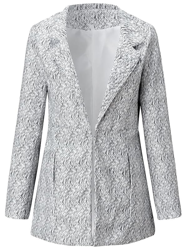 💕Einfarbiger Damenmantel mit langen Ärmeln und offener Vorderseite