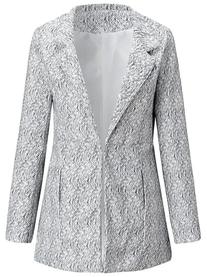 💕Einfarbiger Damenmantel mit langen Ärmeln und offener Vorderseite