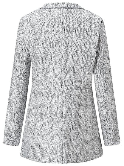 💕Einfarbiger Damenmantel mit langen Ärmeln und offener Vorderseite