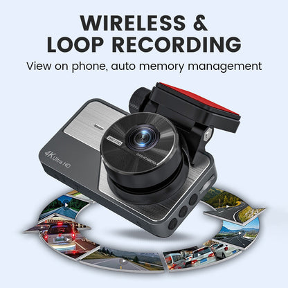 🔥Black-Friday-Mega-Angebot – 50 % Rabatt!🔥4K Ultra HD Dashcam mit Nachtsicht & WLAN - Loop-Aufnahme und Parkmodus