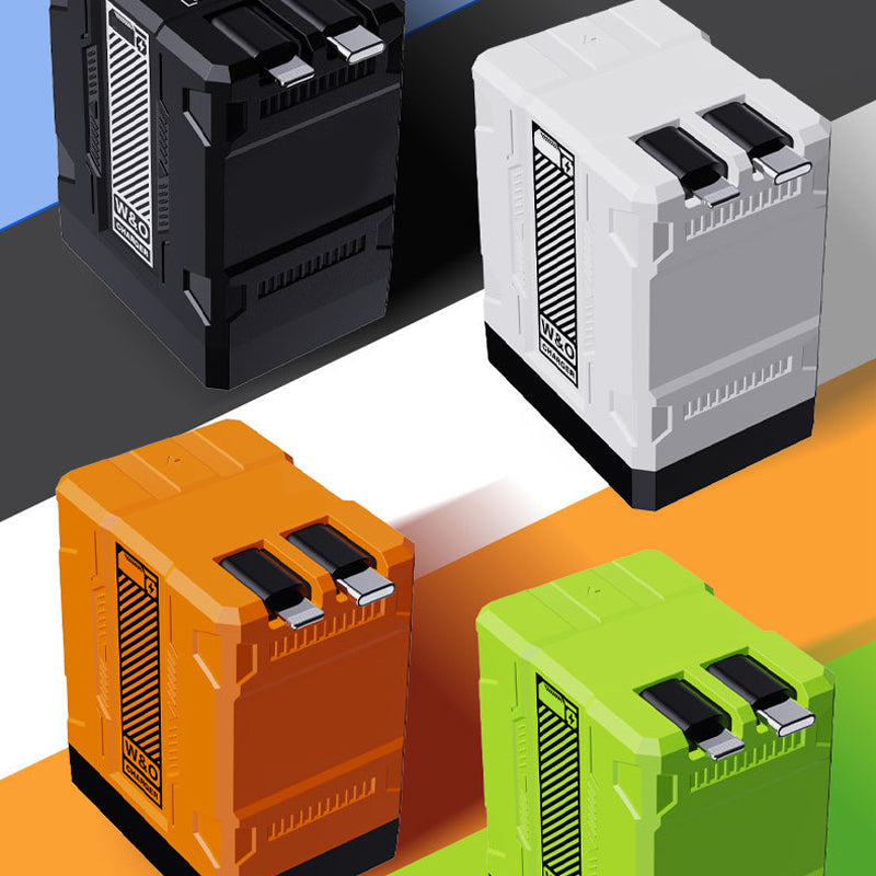 2-Port Retractable Fast Charger