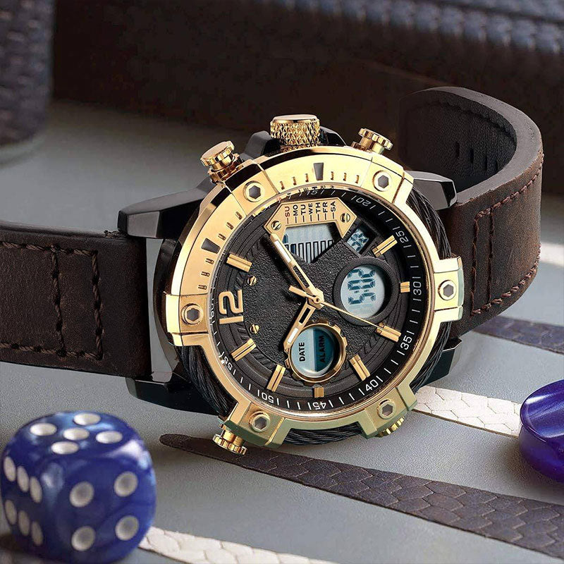 ⏰Black Friday Sale 49% OFF💥💥Multifunctional Dual Display 3ATM Waterproof Men's Quartz Sports Watch