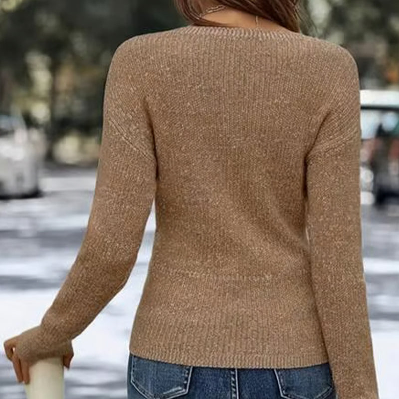 ⏳Black Friday Blitzverkauf💥Elegantes, lässiges Stricktop mit V-Ausschnitt für Damen