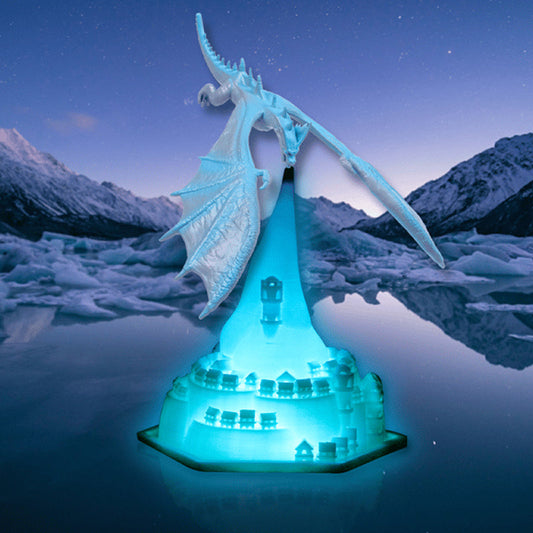 3D Printed Dynamic Balance Dragon LED Night Light