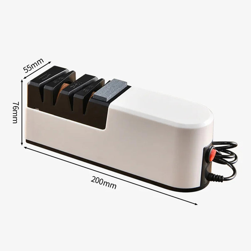 🍳 Keine stumpfen Messer mehr! Professioneller elektrischer Messerschleifer – Messer in 10 Sekunden scharf & schutzend