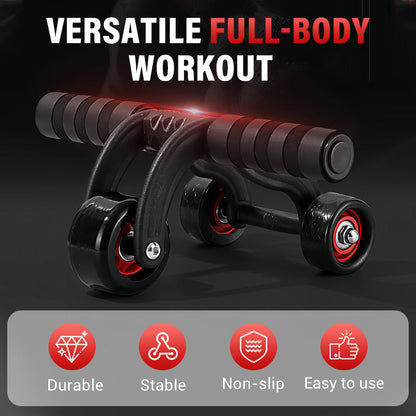 3-Wheel Ab Roller with Knee Pad