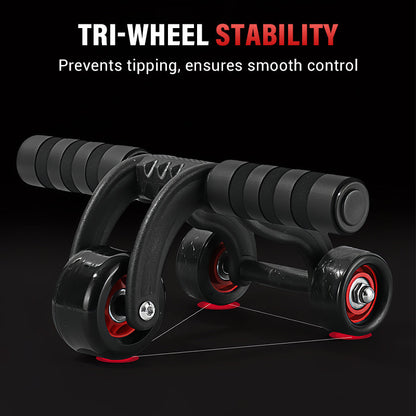 3-Wheel Ab Roller with Knee Pad