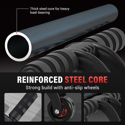 3-Wheel Ab Roller with Knee Pad