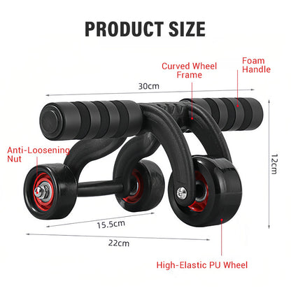 3-Wheel Ab Roller with Knee Pad
