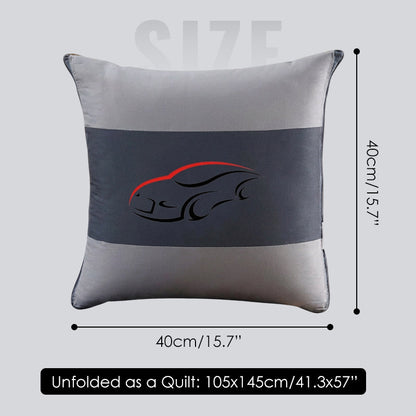 2-in-1 multifunktionales kuscheliges Kissen und Steppdecke