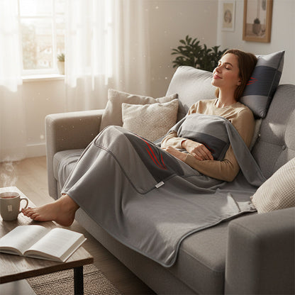 2-in-1 multifunktionales kuscheliges Kissen und Steppdecke