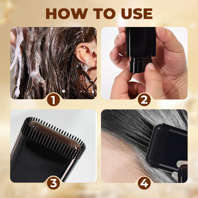 💥 Schnell, Einfach, Natürlich – Hol dir 3, zahl nur 2! 2-in-1 Haarfarben-Stift