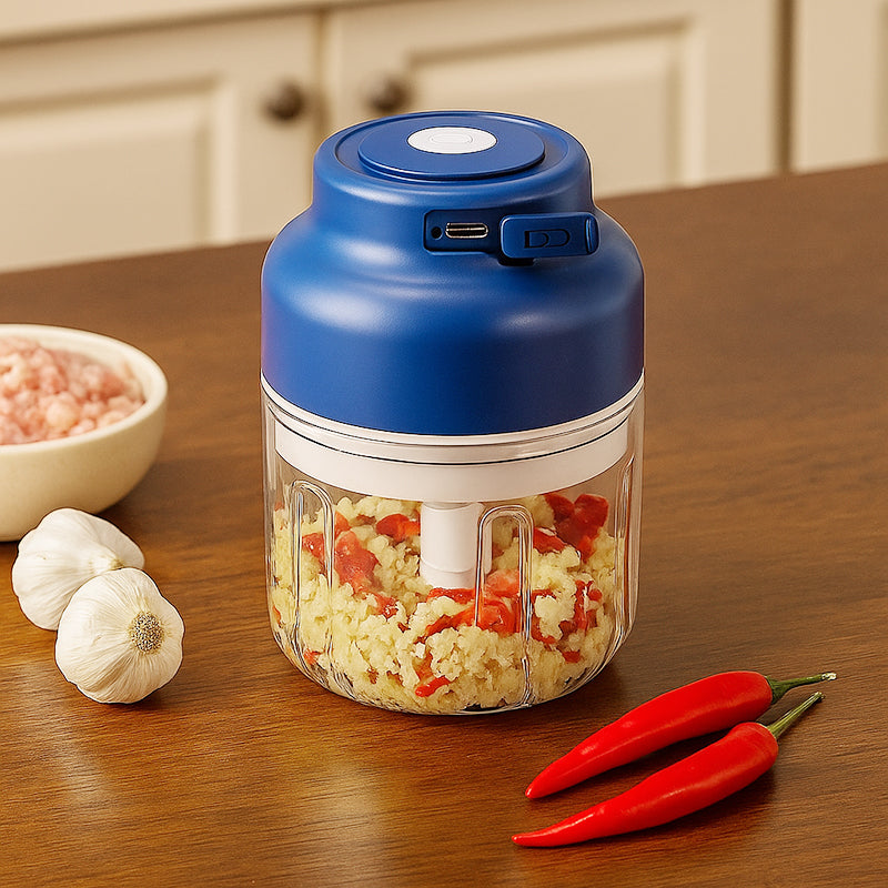 Electric Mini Garlic Chopper Set