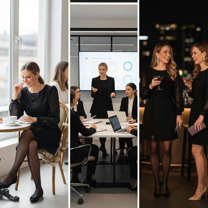 Stilvolles Damenkleid mit Paillettenverzierung