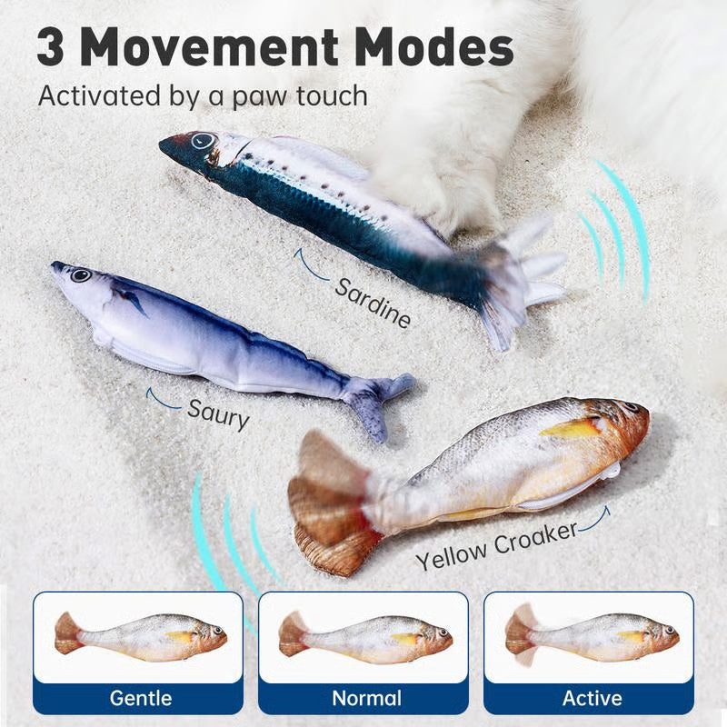Realistic Hopping Fish Toy for Cat