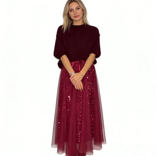 ⏳Zeitlich begrenzt 49% Rabatt💥Sparkle-Top und Tüllrock für Damen
