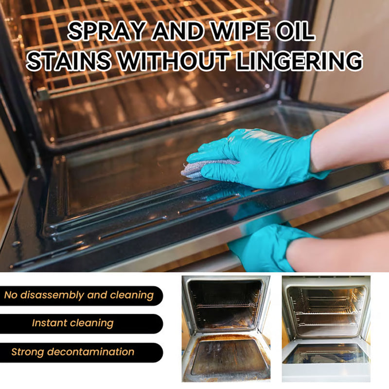 🧼Krachtige Oven- &amp; Grillreinigingsspray: Effortloos Vet &amp; Voedselresten Verwijderen – Zonder Hard Schrobben!
